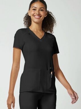 Cherokee iFlex V-Neck Knit Panel Scrub Top